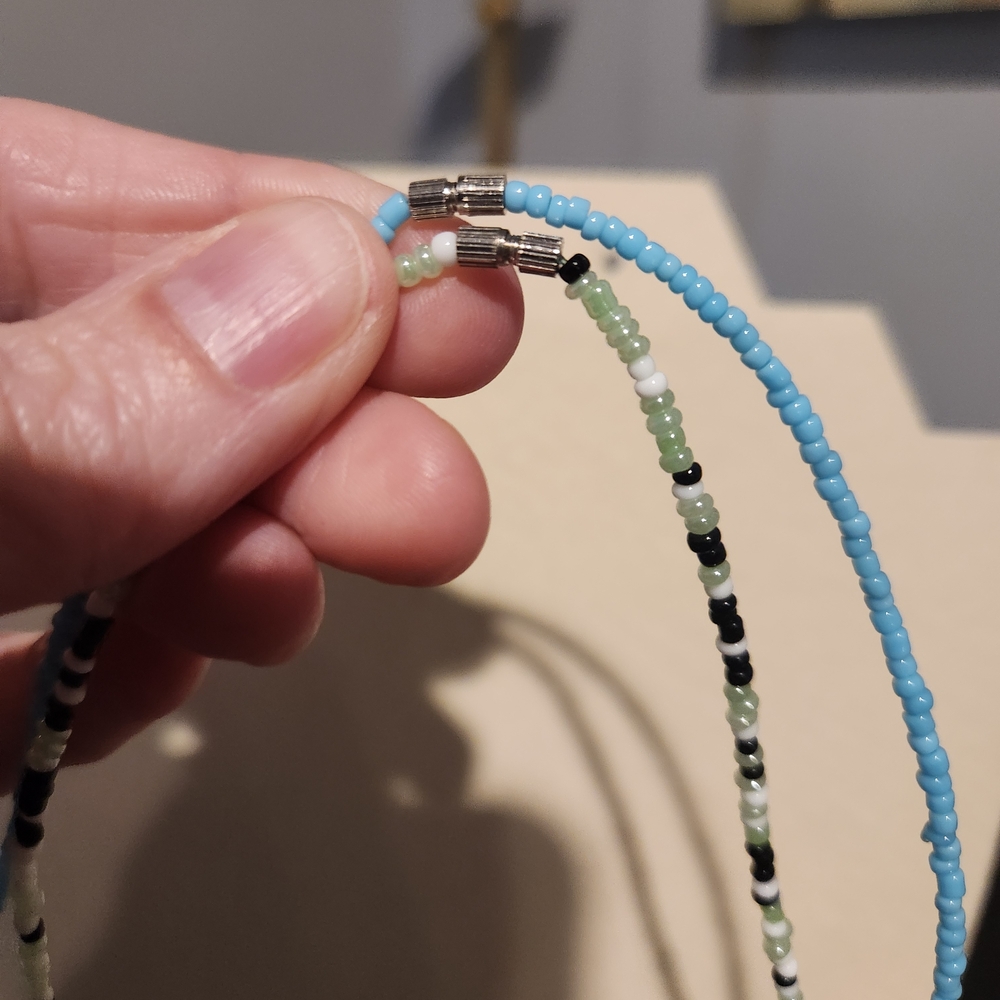 2 Multicolor Beaded Necklaces - image 2